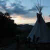 Feriencamp ROOTS Ausblick mit Abendstimmung